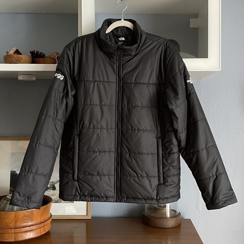 The North Face Mens L Everyday Insulated Jacket Black Puffer Custom Embroidered
